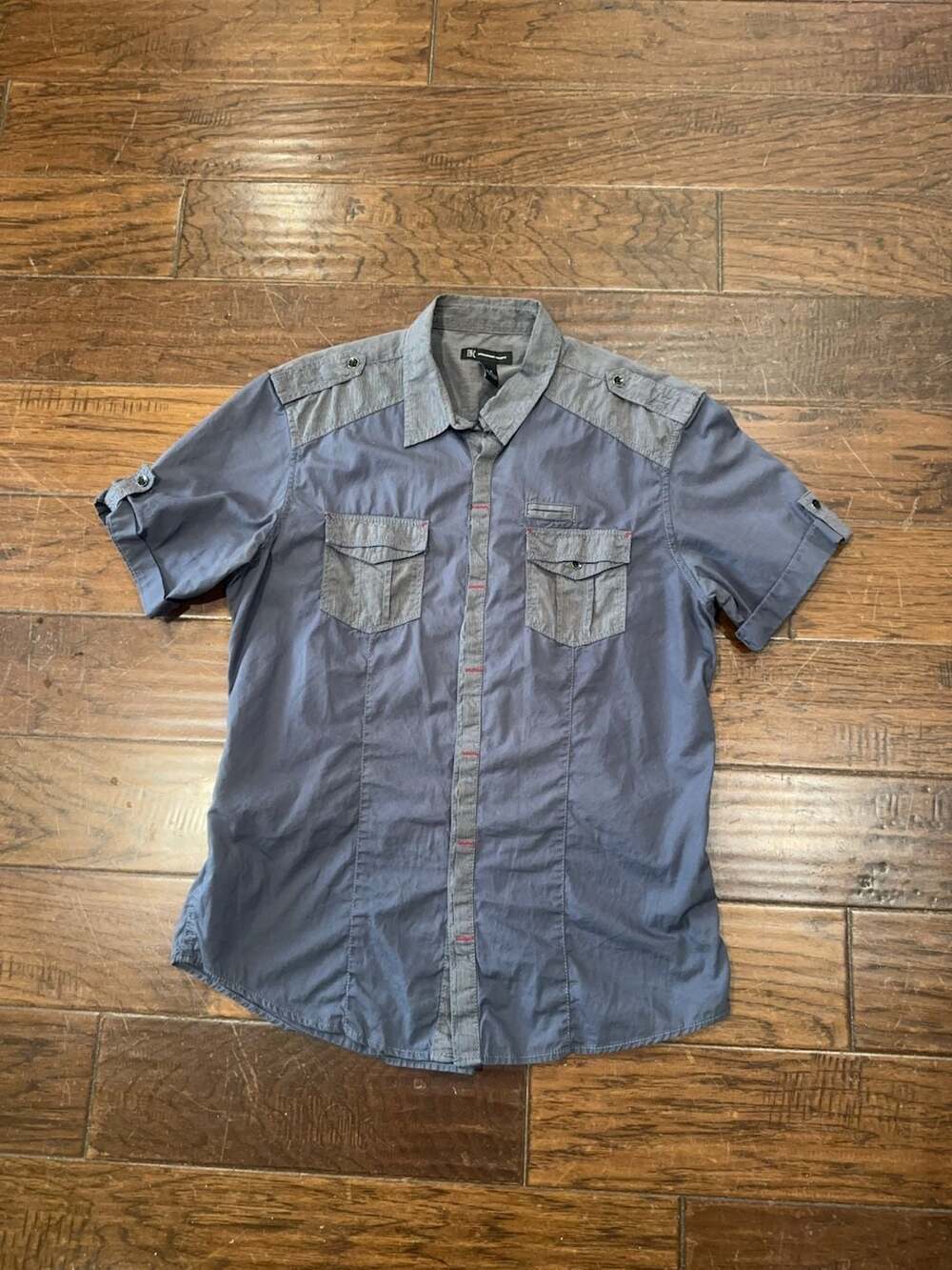 INC International Concepts Men's Size M Short Sleeve Button Down Shirt